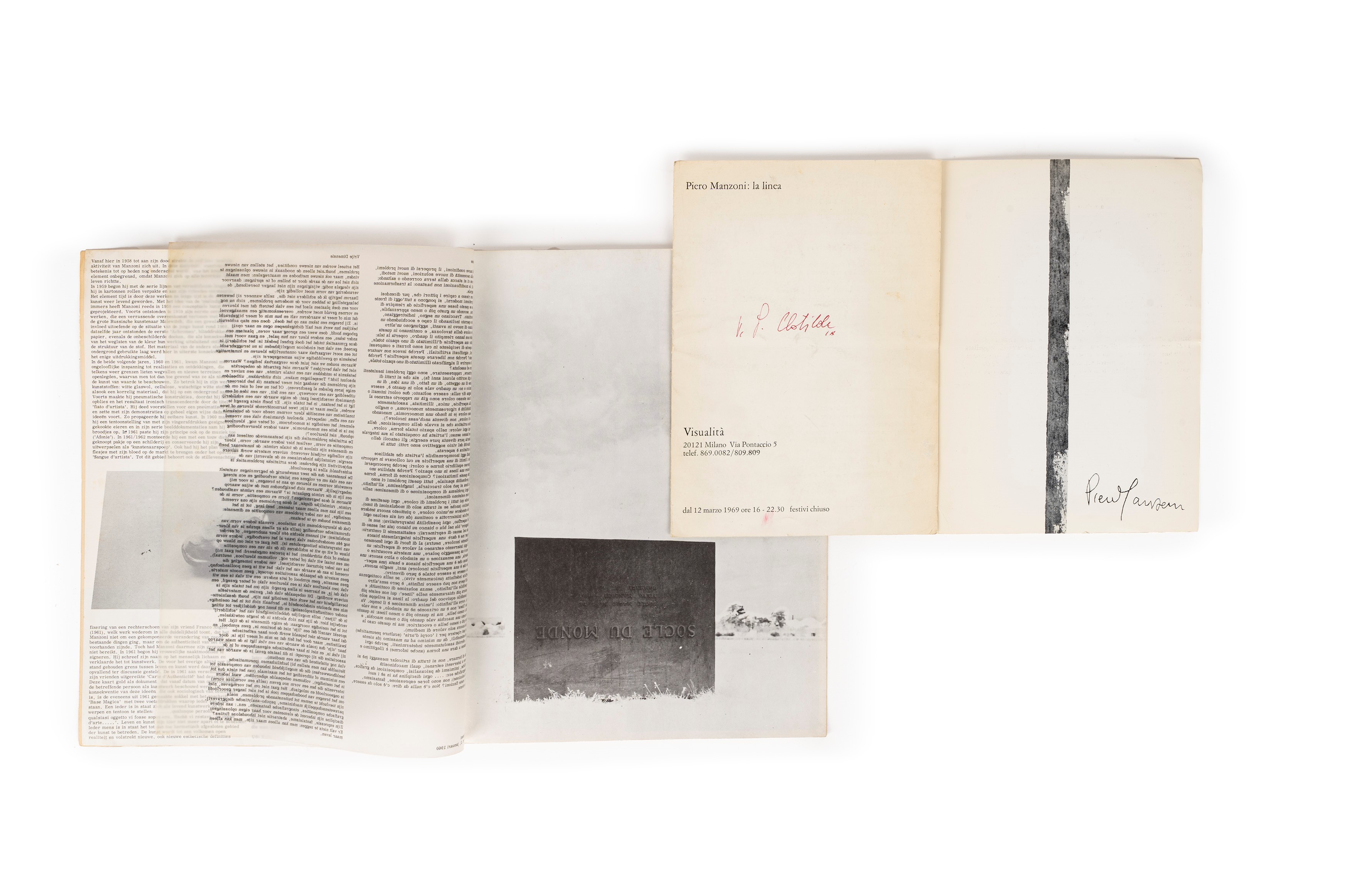 Piero Manzoni - Due cataloghi di mostre personali