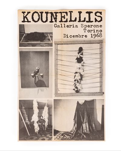 Locandina d'invito per la mostra personale alla Galleria Sperone, Torino, dicembre 1968