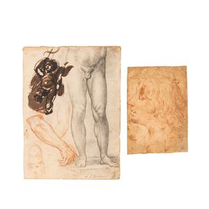 Lotto composto da due disegni di epoche diverse