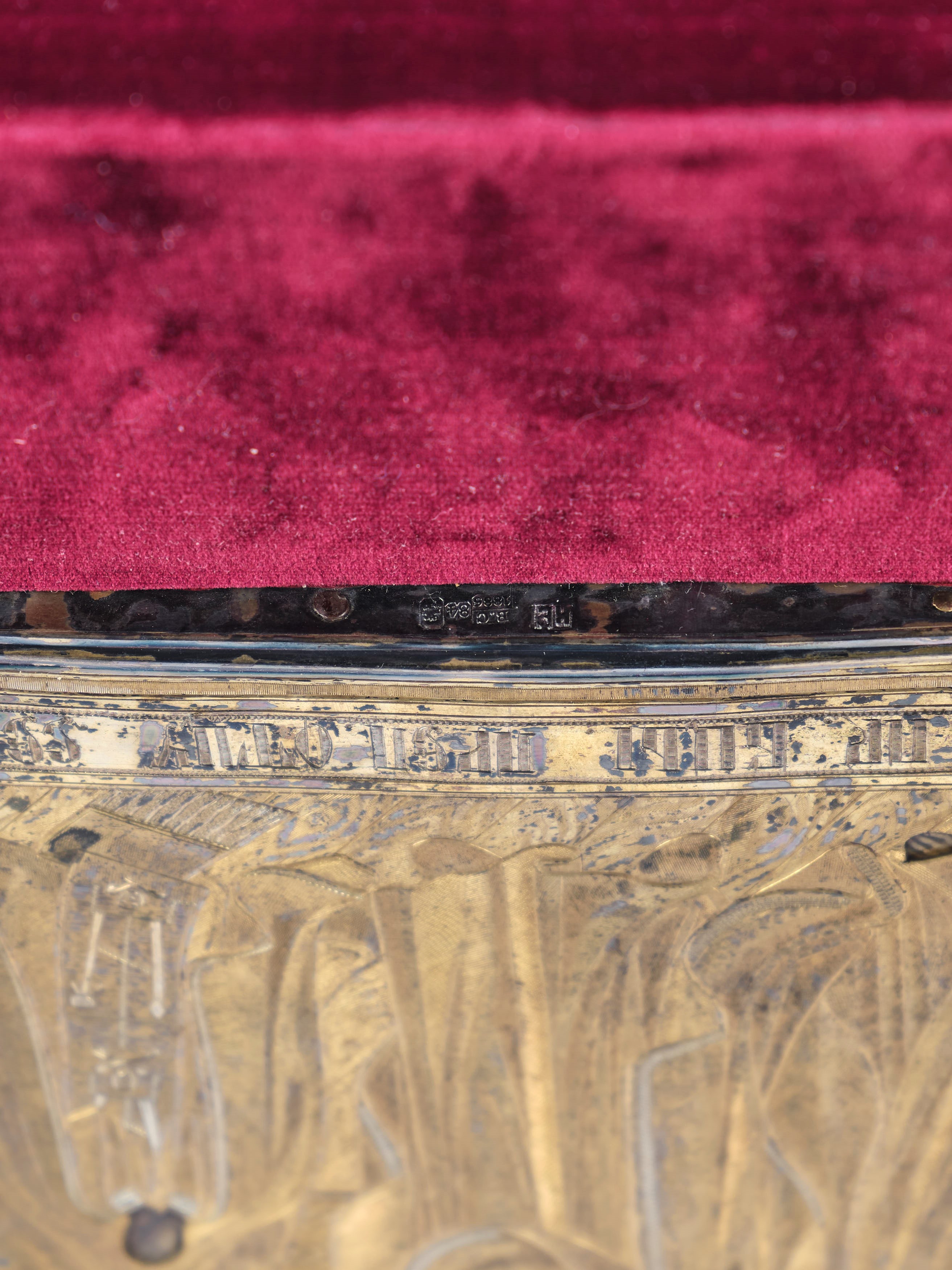 Icona russa, Mosca, 1886, tavola con riza in argento e argento dorato