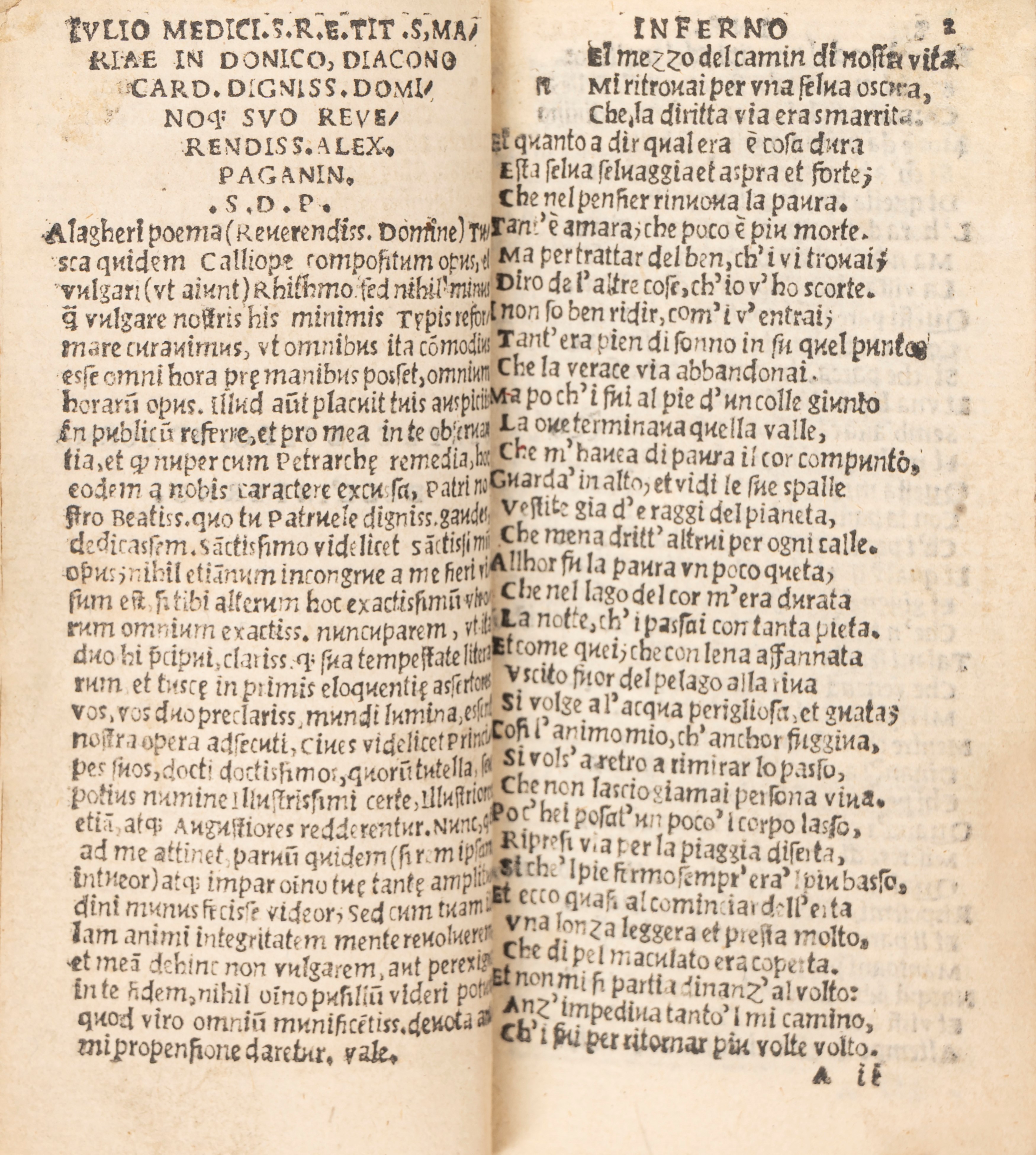 Dante Alighieri - Dante Col Sito, Et Forma Dell'inferno