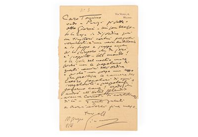 Lettera Autografa e Firmata