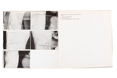 Svolgere la propria pelle, 1971, libro con fotografie di Claudio Basso