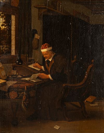 Scena di Interno con Gentiluomo allo Scrittoio