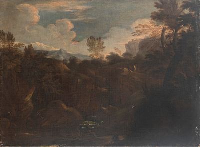 Paesaggio Roccioso con Torrente