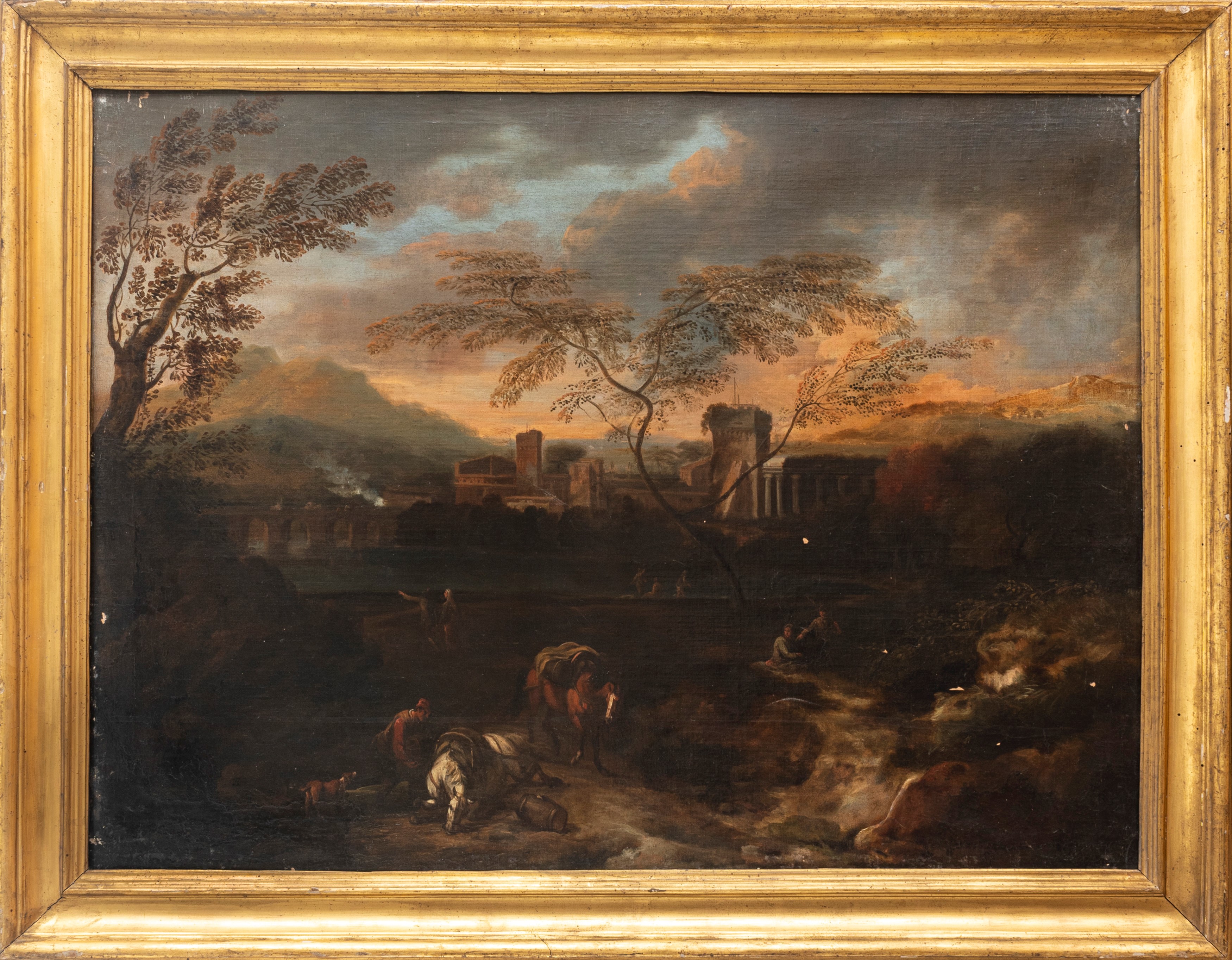 Pittore Fiammingo Attivo a Roma, Ultimo Quarto del Secolo XVII - Inizi del Secolo XVIII - Paesagg...
