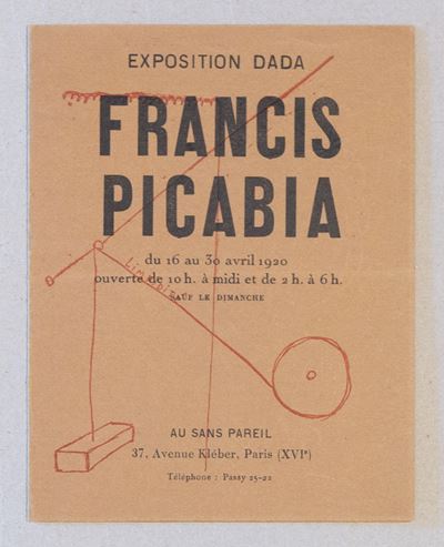 Invito alla mostra 'Exposition Dada' (Parigi, 1920)