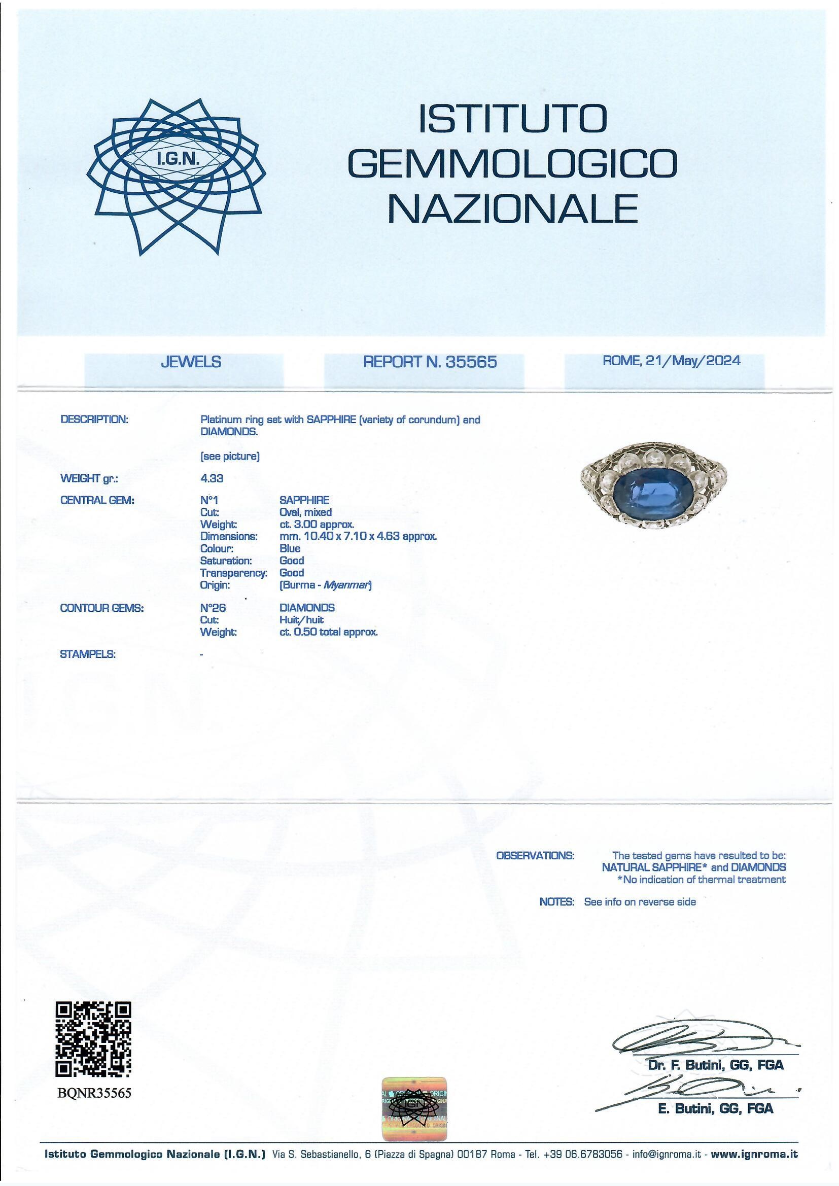 Anello con Zaffiro