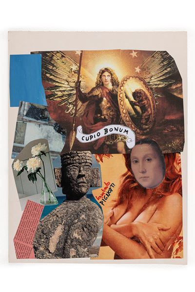 Cupio Bonum, collage su cartoncino