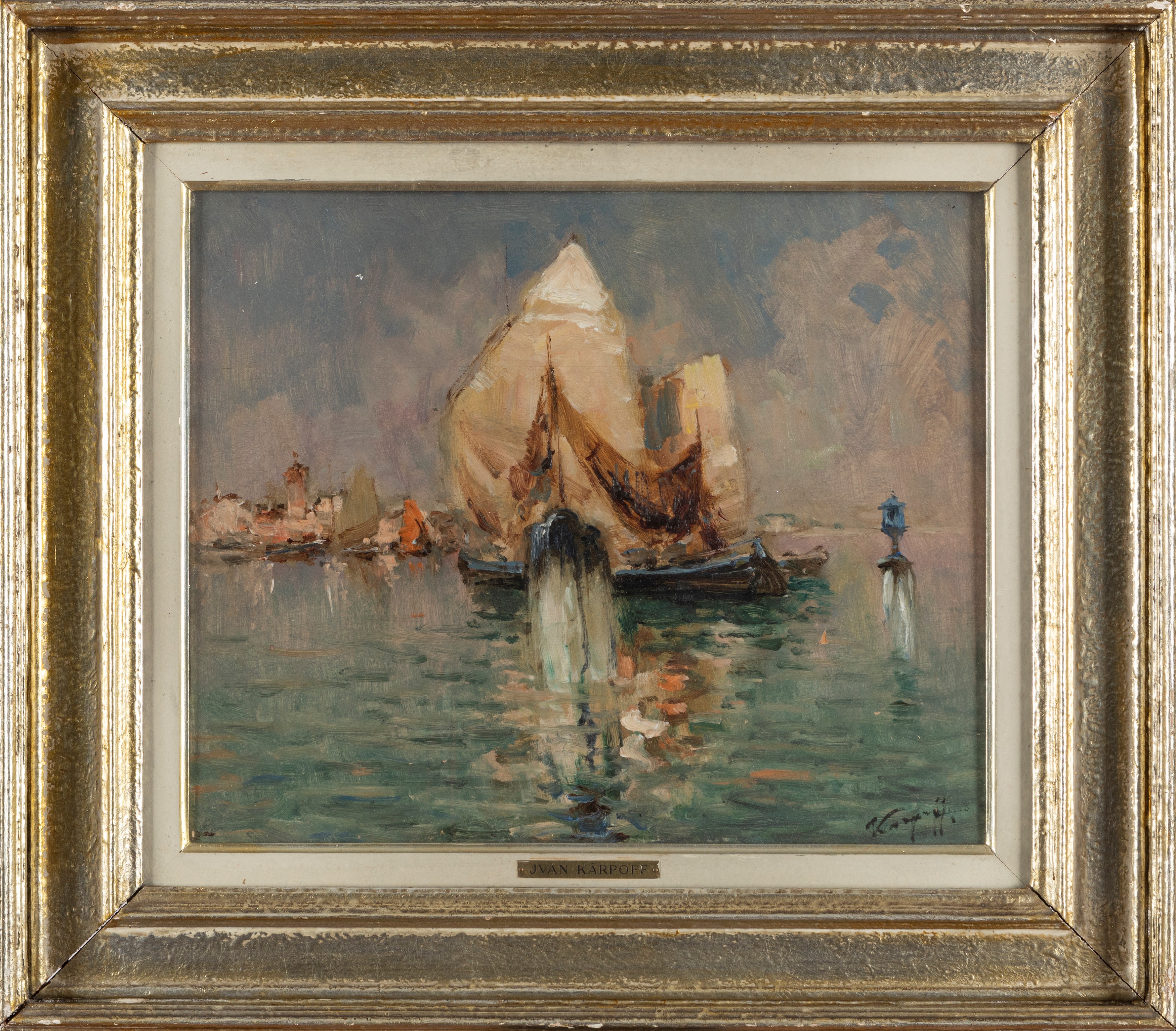 Ivan Karpoff - Venezia, Barche in Laguna