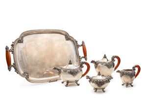 Tea and coffee service with tray