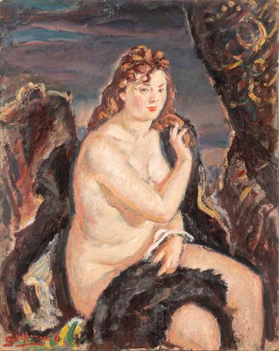 Nudo Femminile con Pelliccia