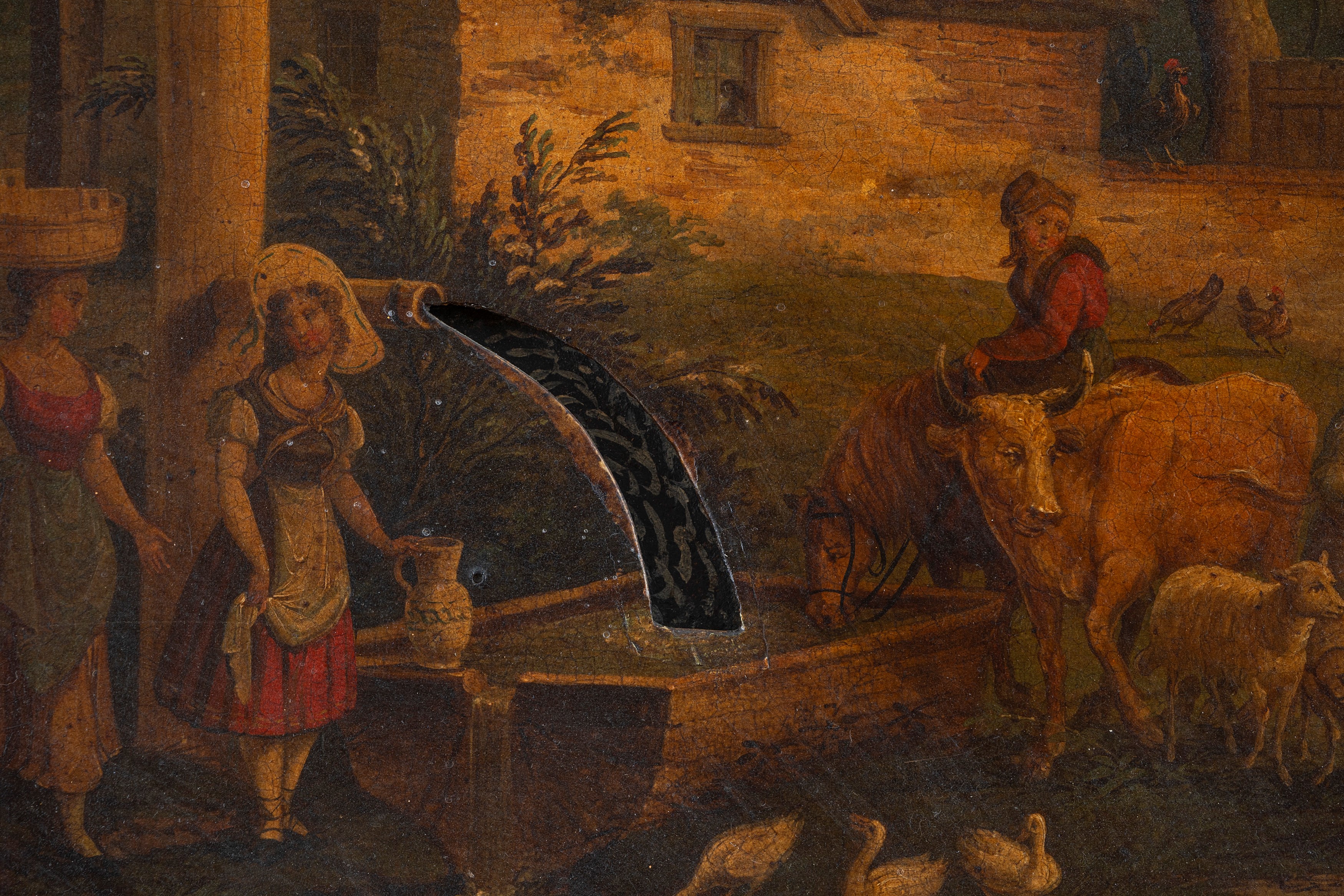 Carl Ludwig Hoffmeister - Scena pastorale, olio su rame (1829)
