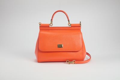 Borsa Sicily in pelle color mandarino