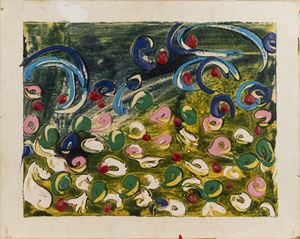 Acquatico con fiori sconosciuti