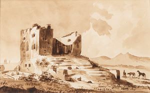 Caffi Ippolito - Ostia, ruins of the Temple of Jupiter