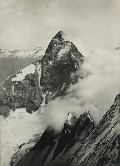 Cervino, dai pressi della vetta del Dent d'Hérens, stampa vintage