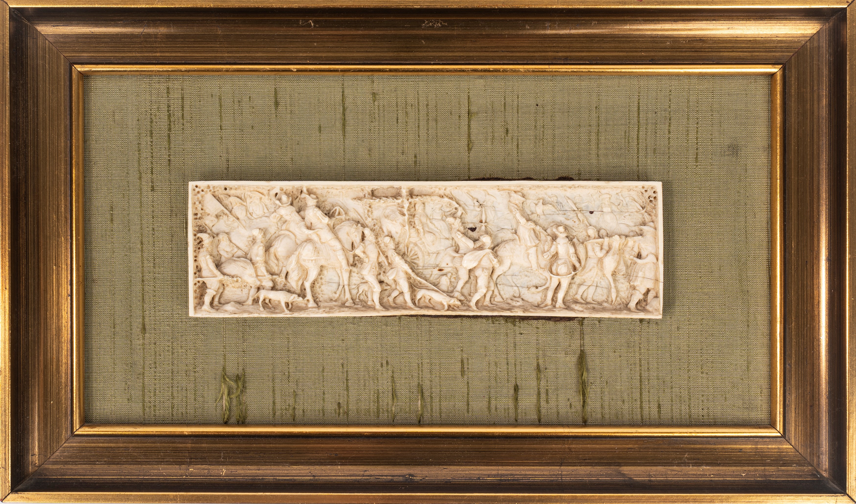 Scuola Tedesca, Secolo XIX - ☼ Placca in Avorio Raffigurante Ritorno dalla Caccia