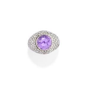 Violet gemstone ring