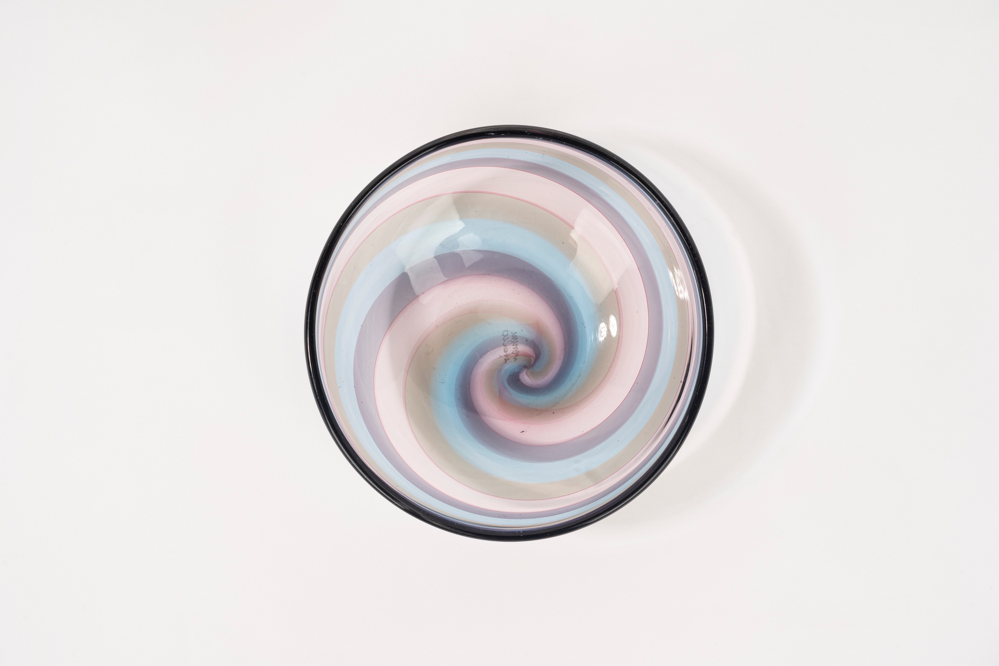 Fulvio Bianconi - Ciotola in Vetro con Spirali Colorate