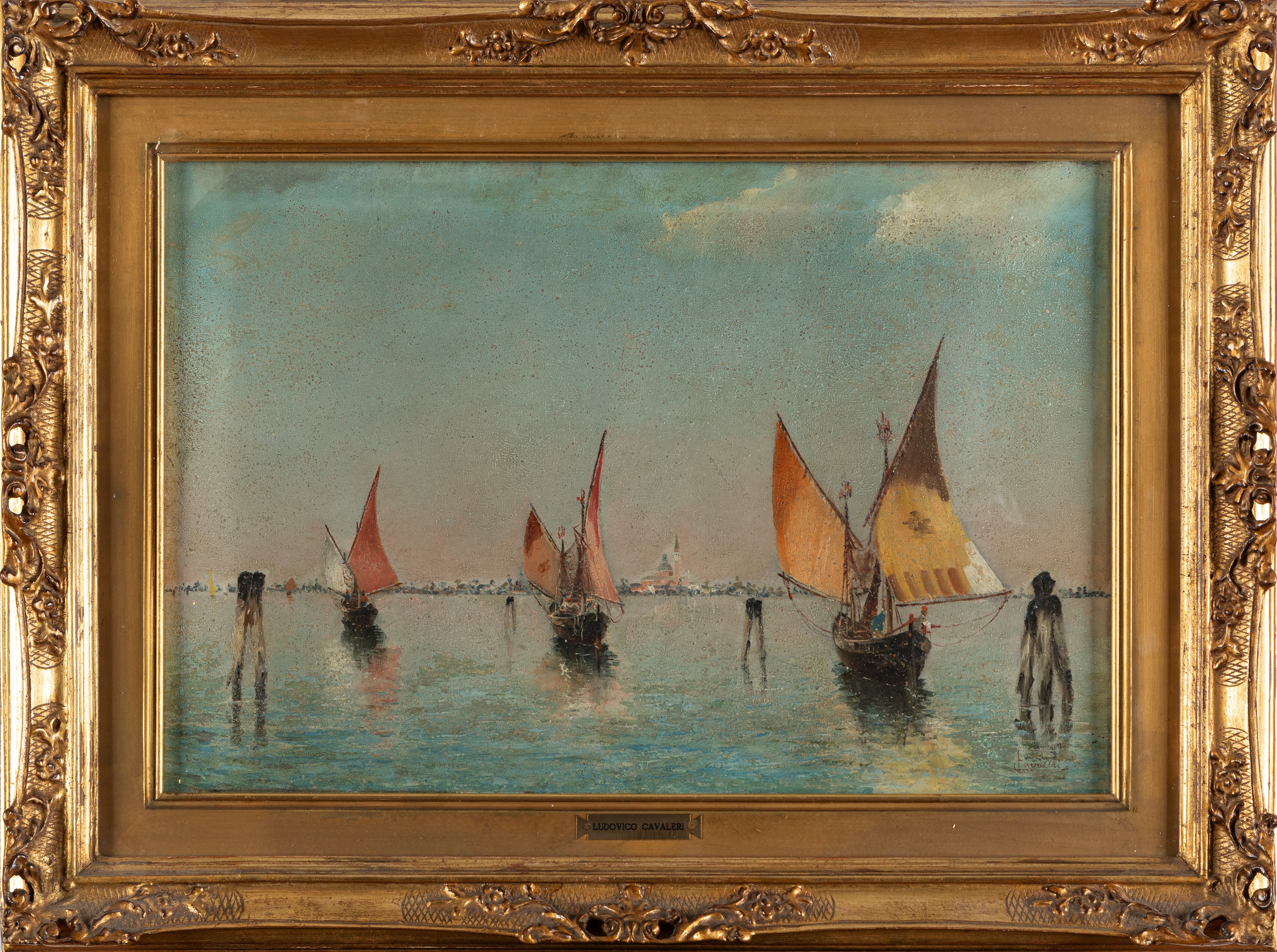 Ludovico Cavaleri - Venezia, Barche in Laguna