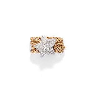 Anello a stella con diamanti