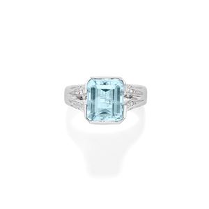 Anello con acquamarina