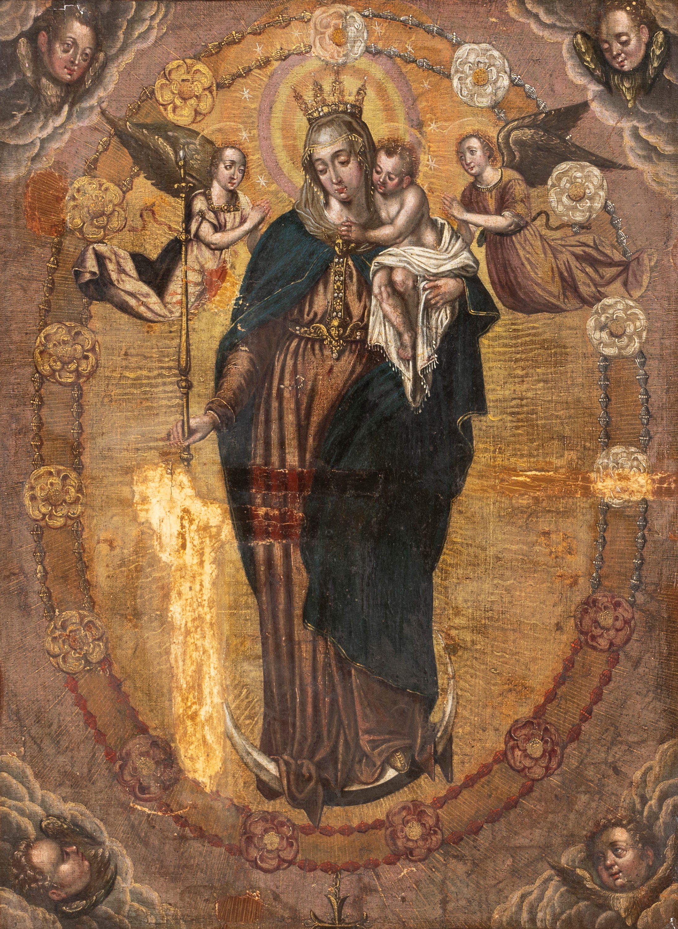 Stendardo a due facce raffigurante Immacolata Concezione e Madonna della Misericordia
