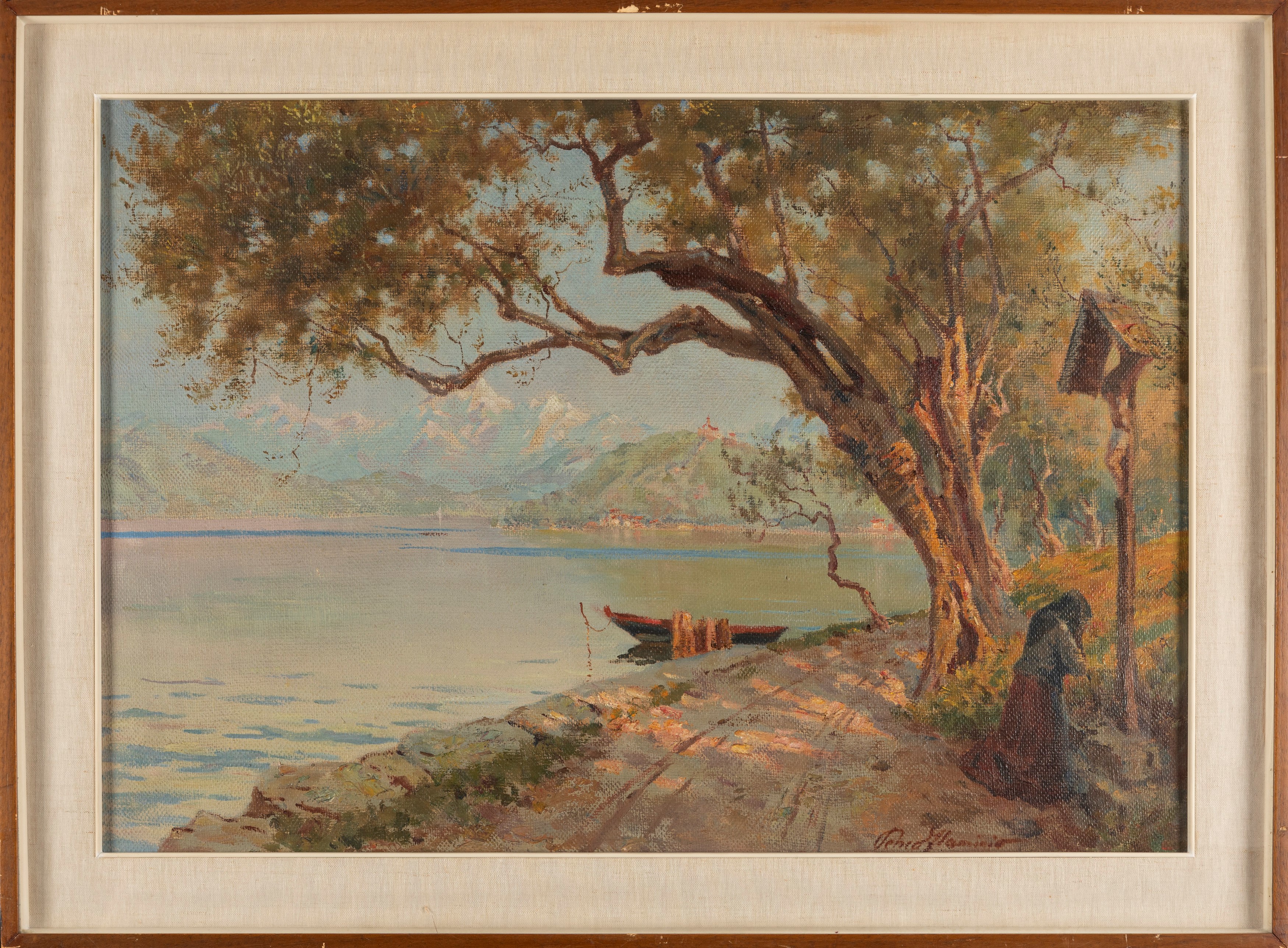 Flaminio Penco - Lago D'iseo e Laguna Veneta al Tramonto