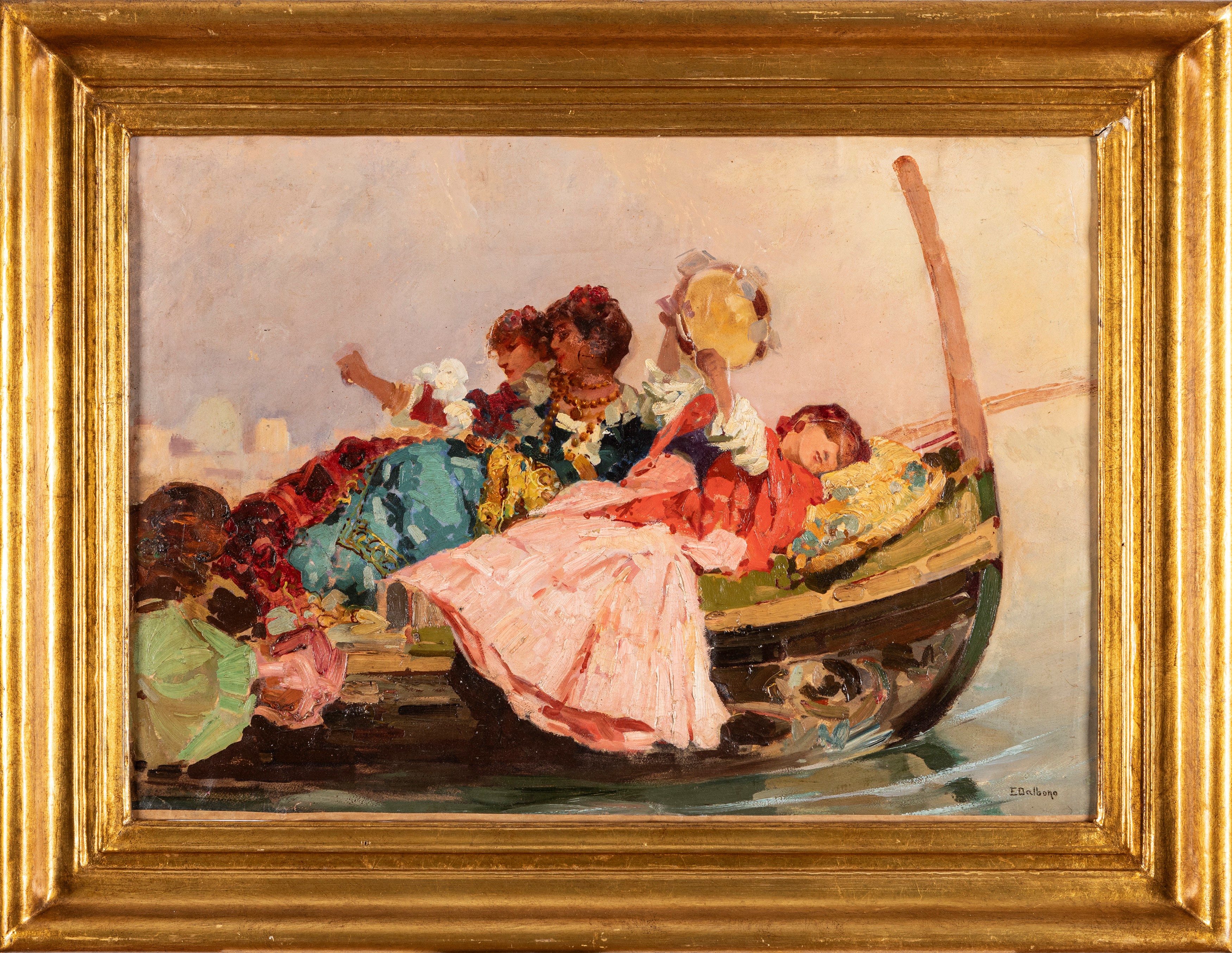 Edoardo Dalbono - Idillio in Barca