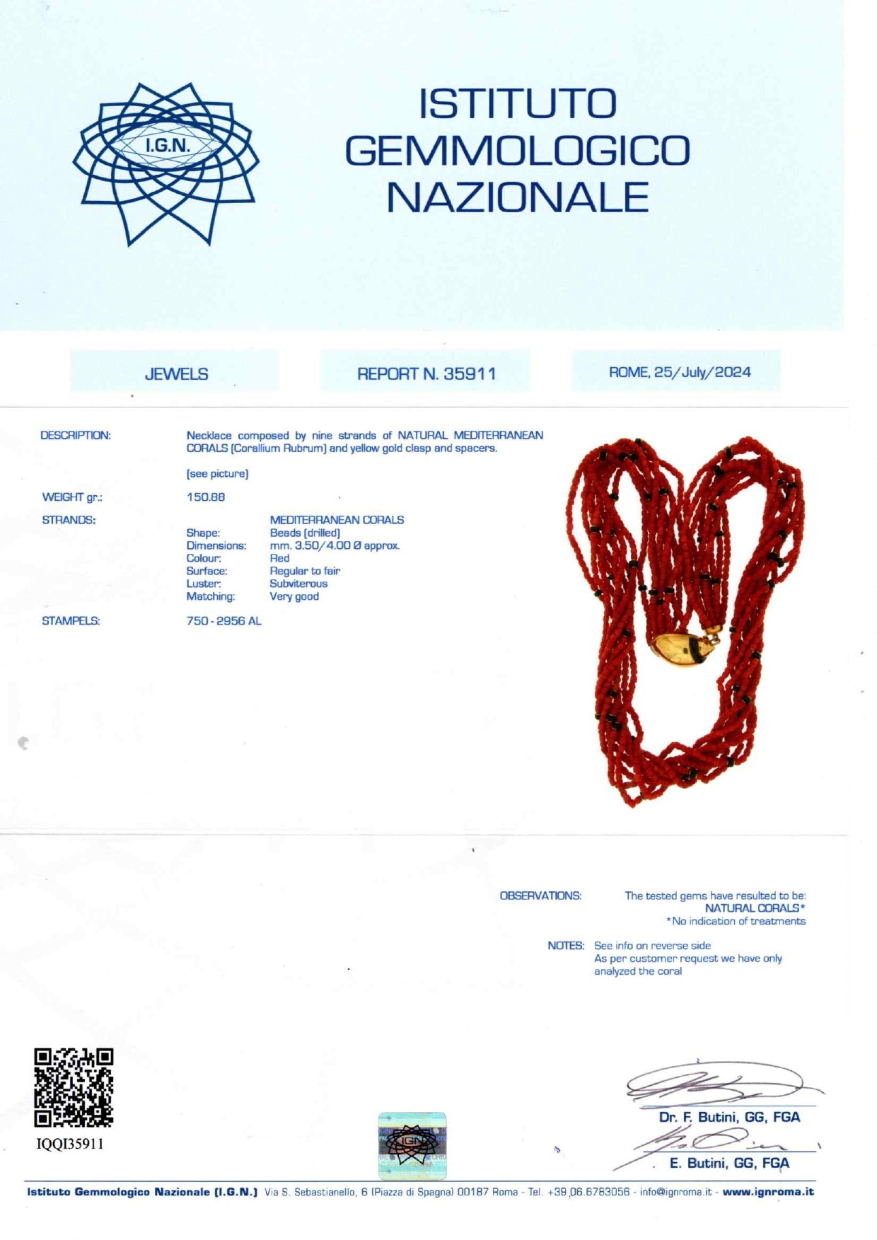 Due Collane in Corallo