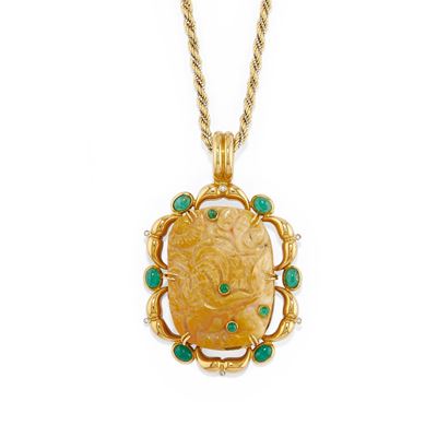Collana con Pendente in Pietra Dura
