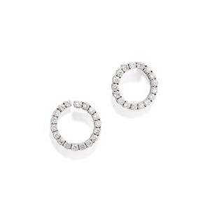 Diamond hoop earrings