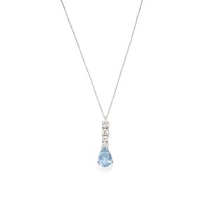 Collana con pendente in acquamarina