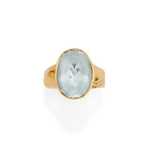 Anello con acquamarina