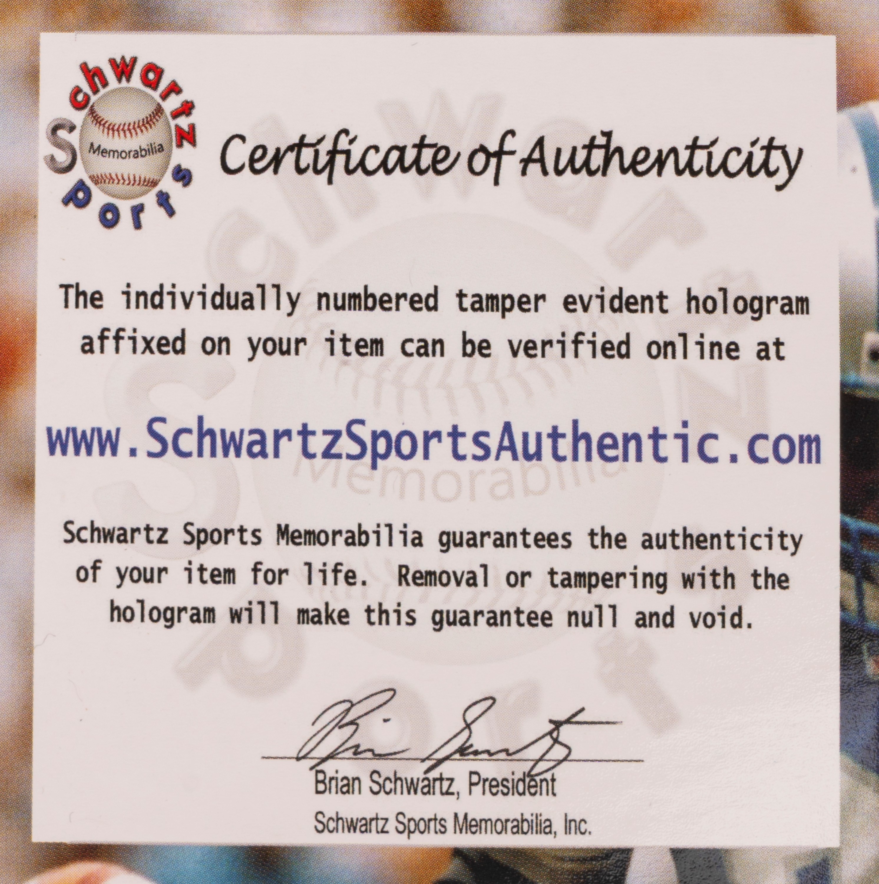 Mike Spinks - Guantone Boxe firmato – Cert. Schwartz Sports Memorabilia