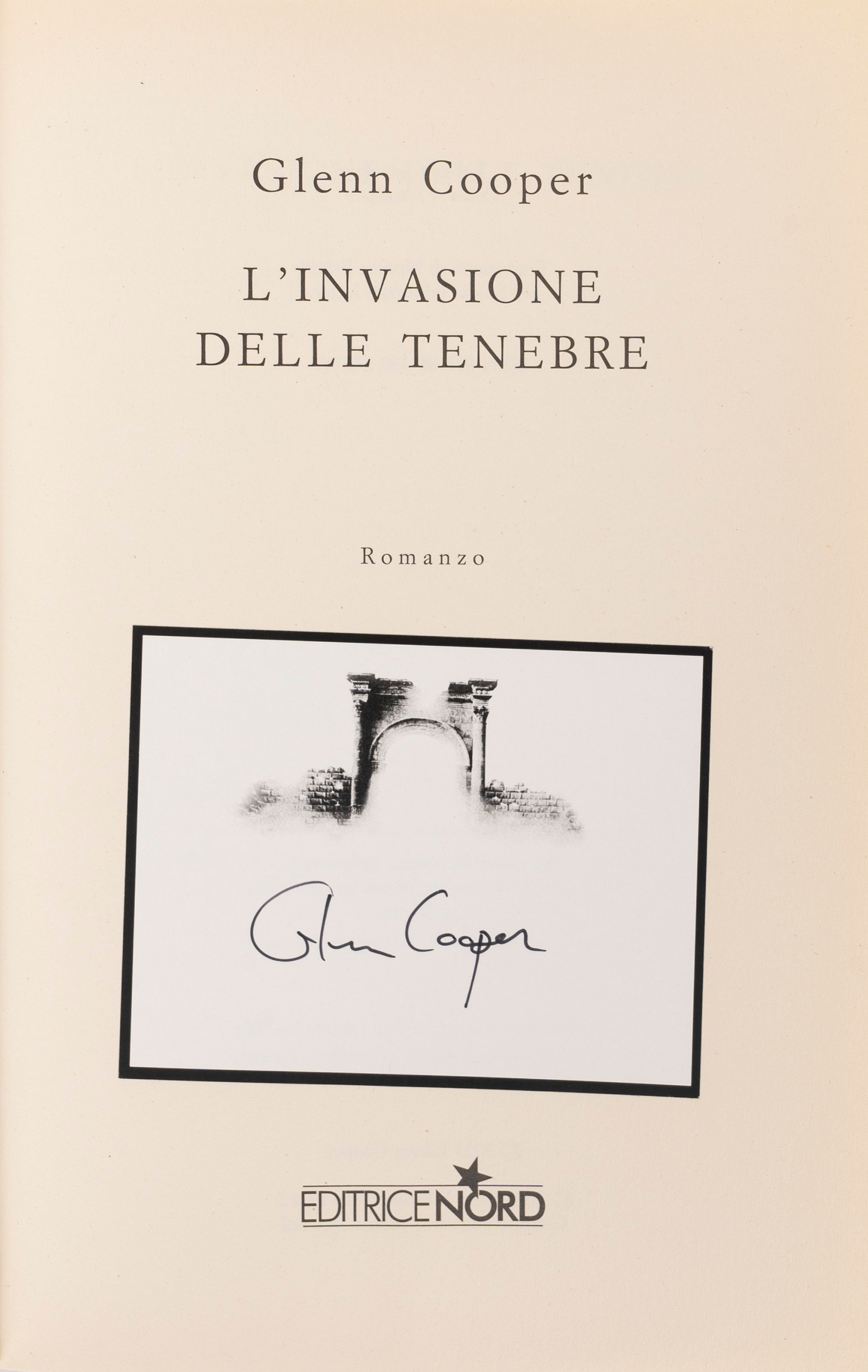 Glenn Cooper – L’invasione delle Tenebre - Libro Autografato
