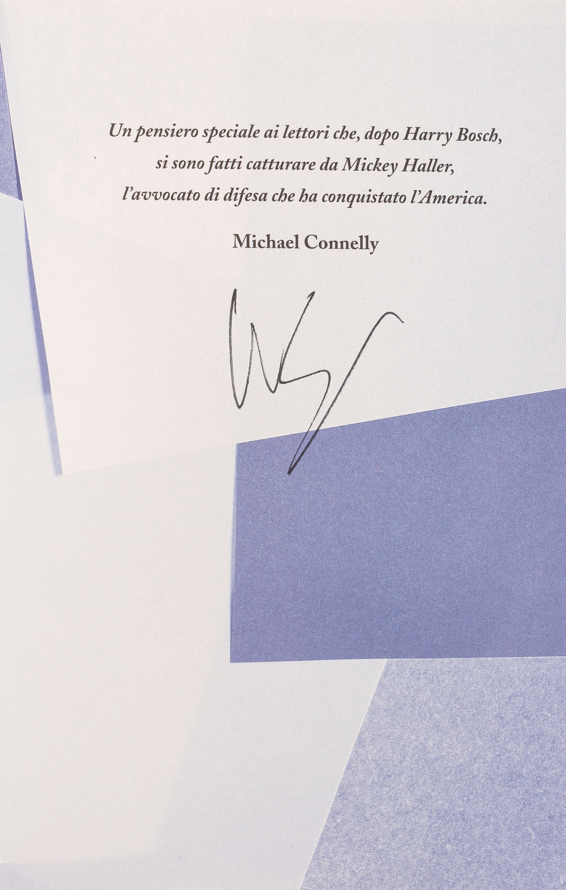 Michael Connelly – il Dio della Colpa - Libro Autografato