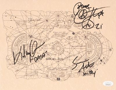 Goonies – Mappa Autografata da Corey Feldman, Johnathan Kequan, Sean Astin – Cert. Jsa