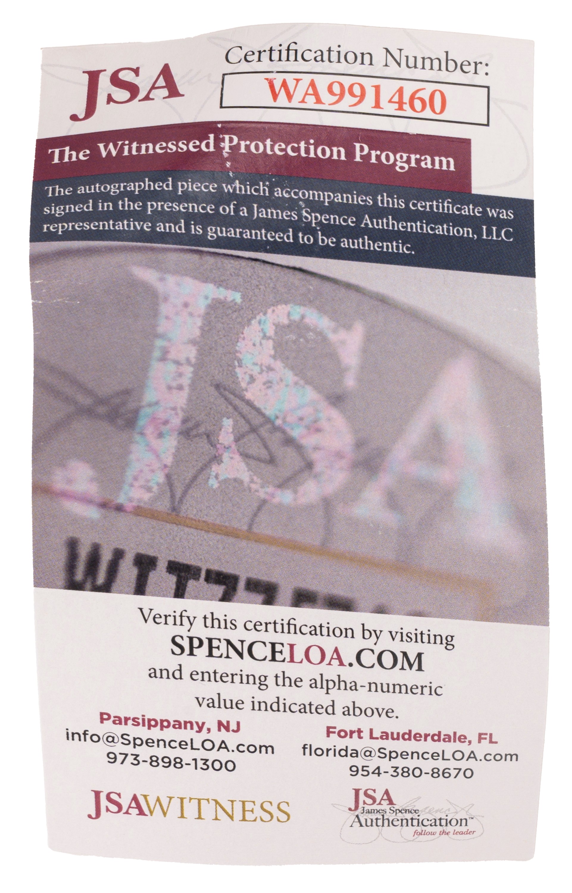 Larry Holmes - Guantone Boxe firmato – Cert. JSA