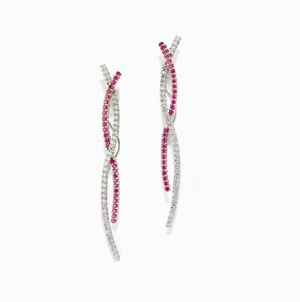 Orecchini pendenti in oro bianco 18K