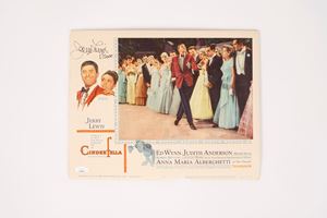 Jerry Lews – Locandina autografata  di Cinderfella – Cert. PSA