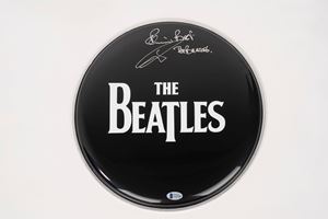 Pete Best - Beatles – Tamburo autografato - Cert. Beckett