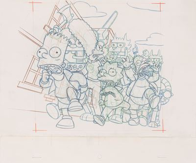 I Simpson – Disegno di Produzione - Matt Groening - 32 X 27 CM