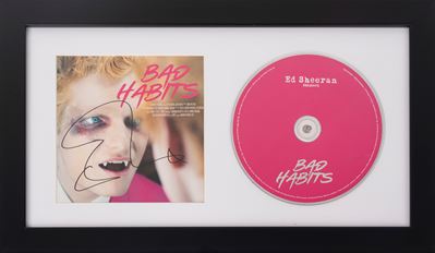 Ed Sheeran – Bad Habits - CD Autografato – in Cornice - Cert. Jsa