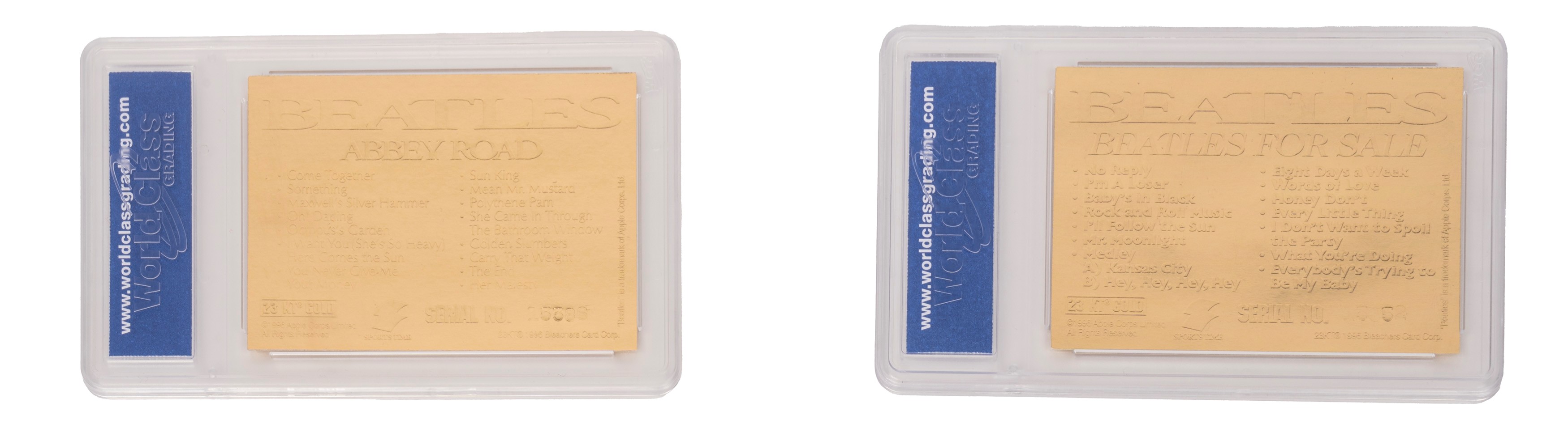 Beatles – 2 card – Su foglia d’oro 23k -