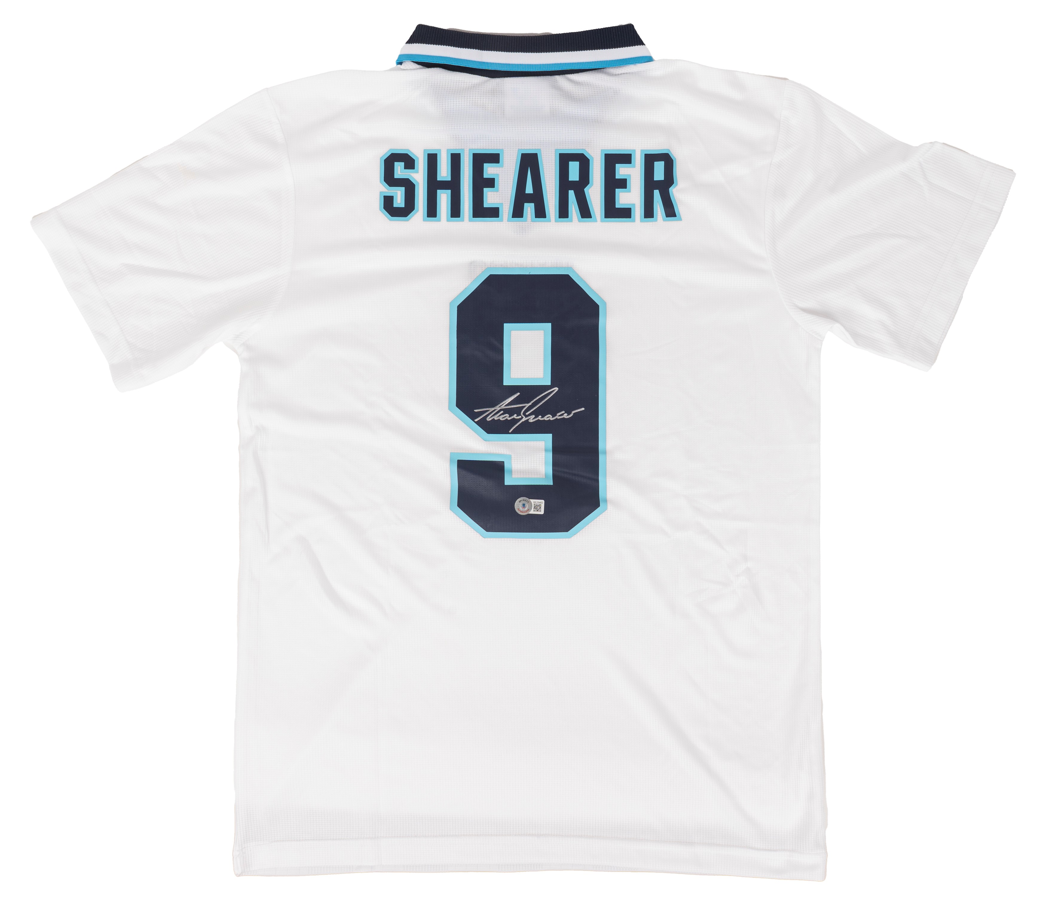 Alan Shearer – Maglia autografata - Inghilterra – Cert. Beckett