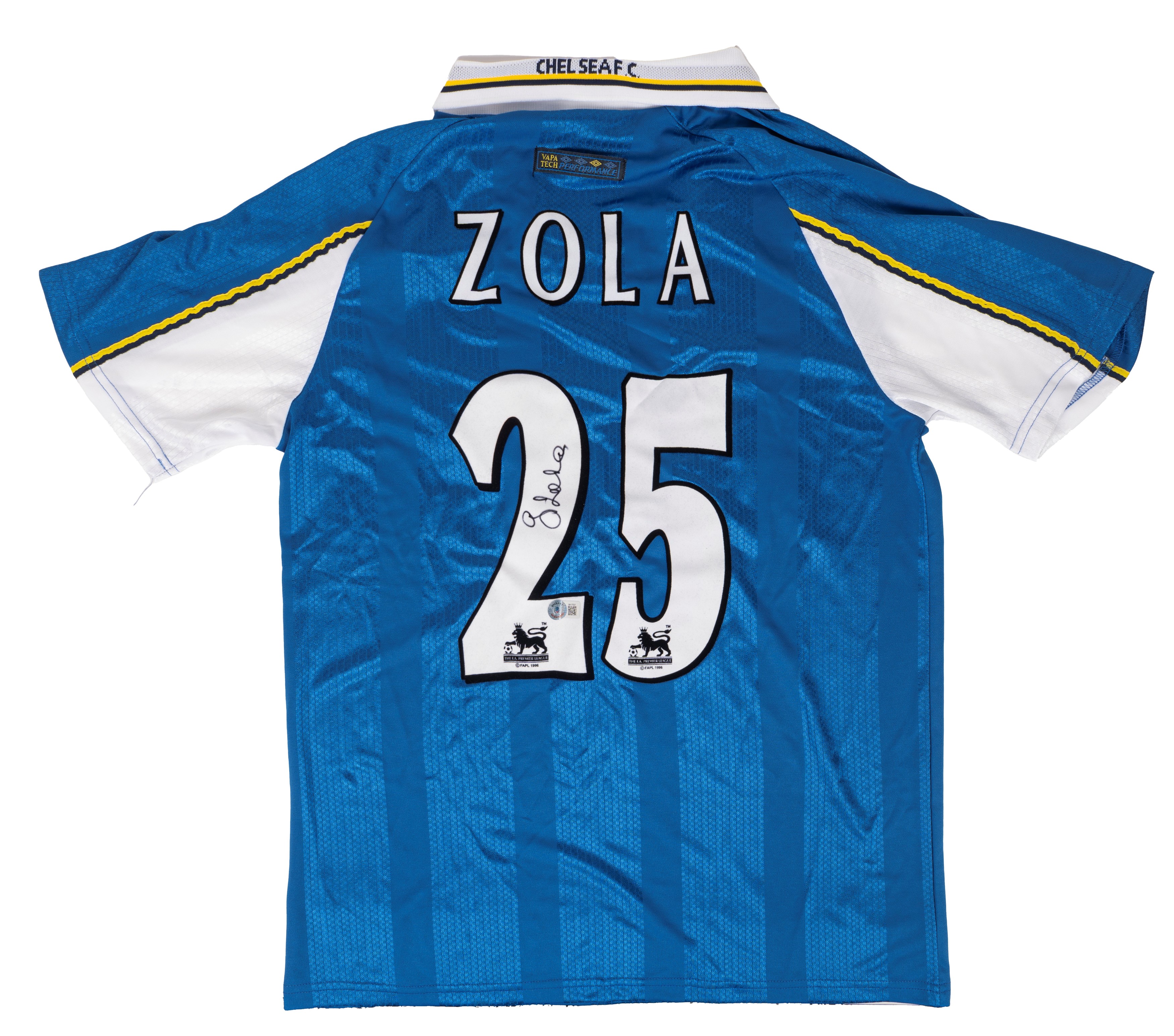 Gianfranco Zola – Maglia autografata – Chelsea – Cert. Beckett