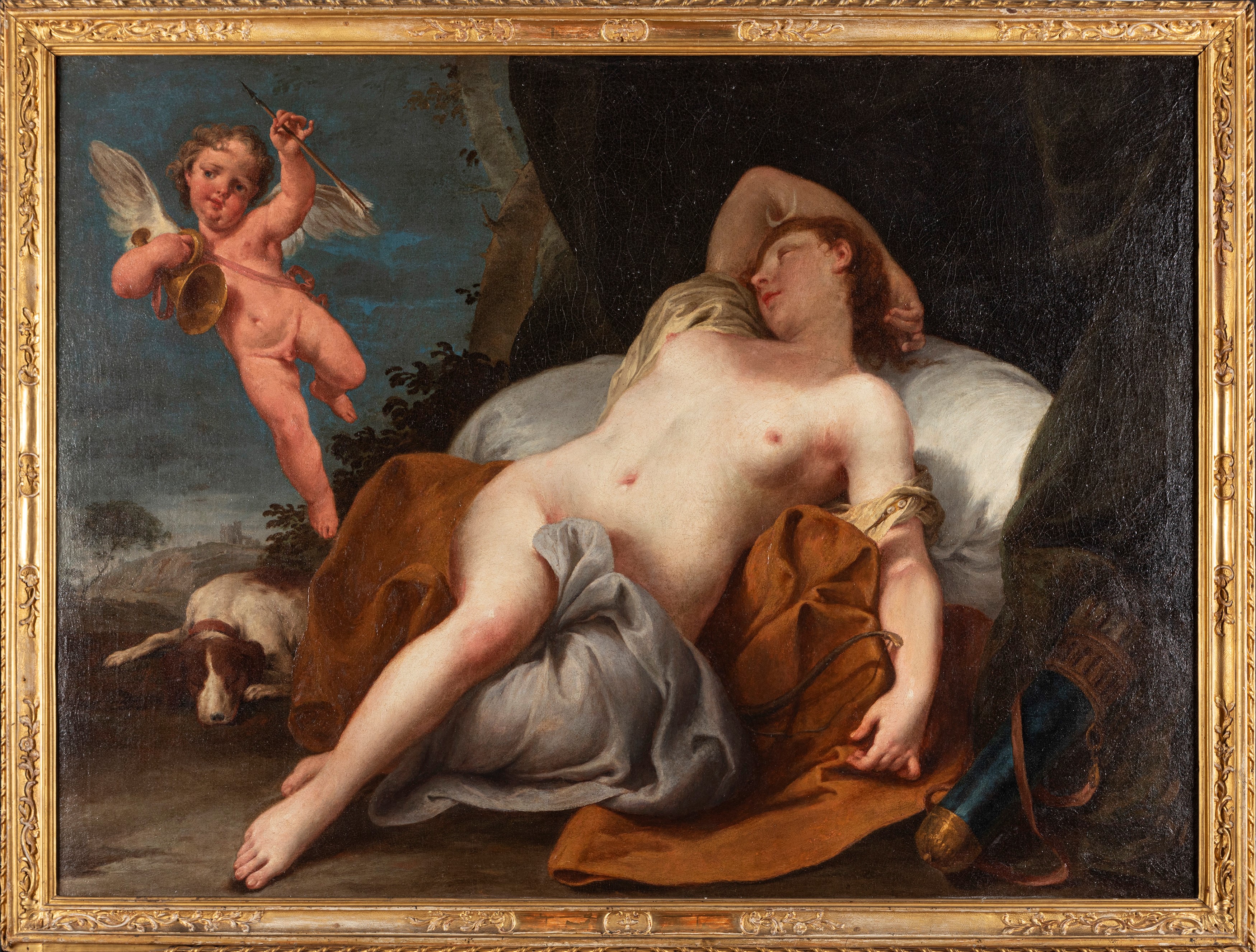 Diana dormiente con amorino