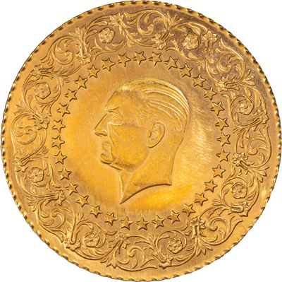 Moneta della Repubblica di Turchia, 250 Kurush 'deluxe', argento, 1970